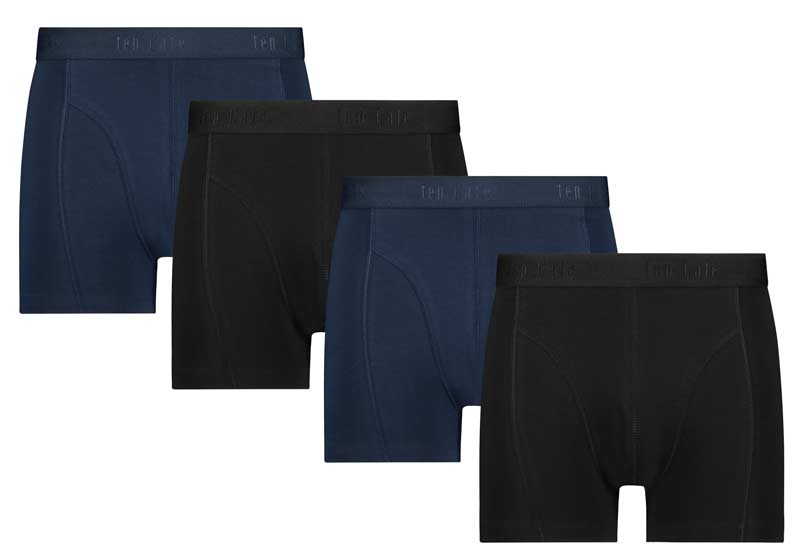 Ten Cate 4-pack boxershorts blauw-zwart