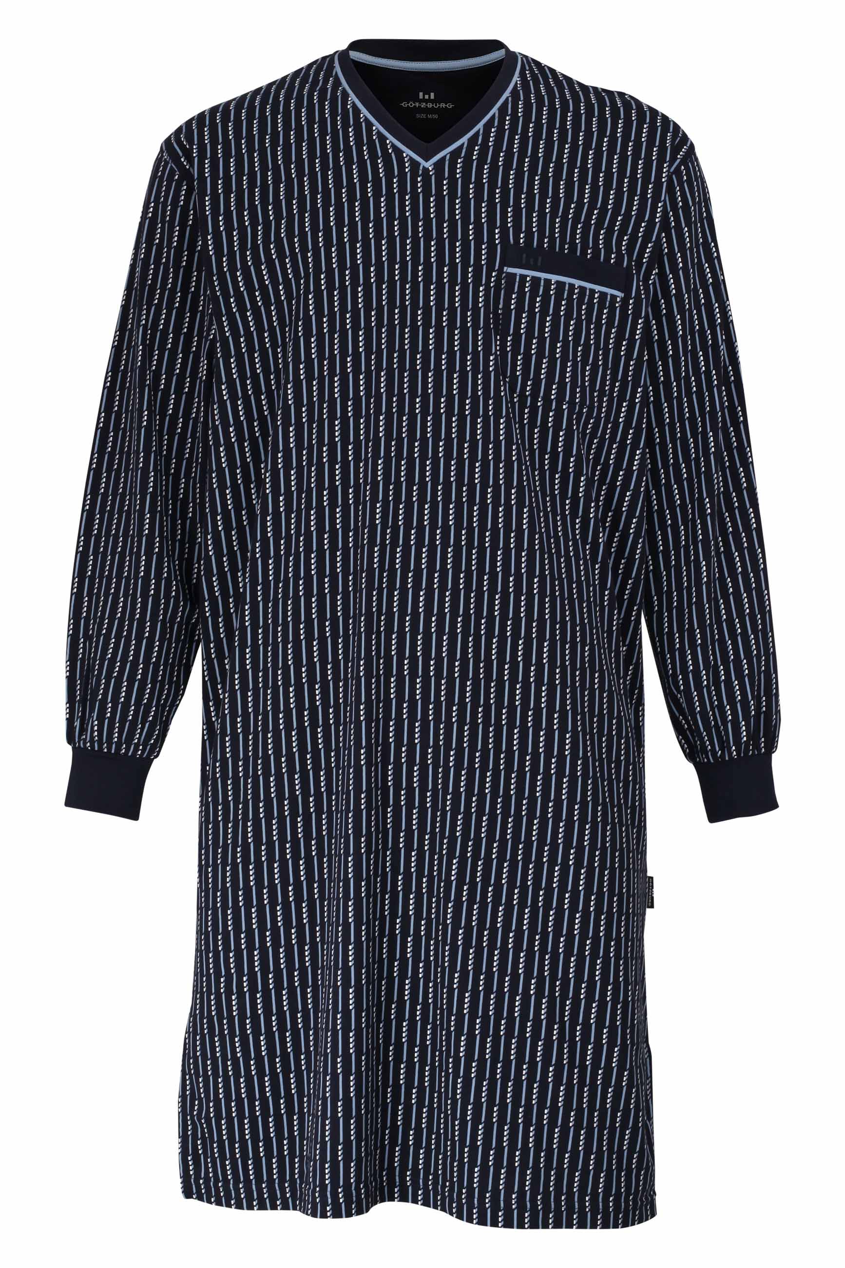 Gotzburg Nachthemd V-hals Queens blauw