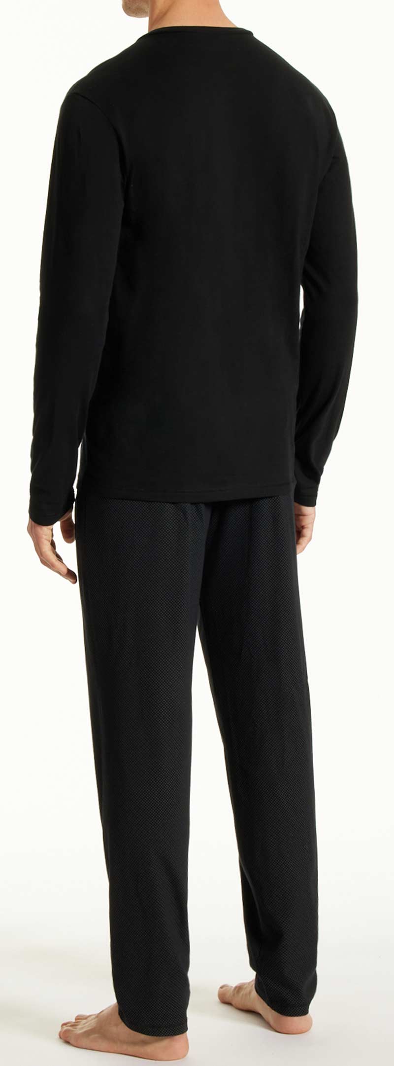 Schiesser pyjama Uncover achterkant zwart 