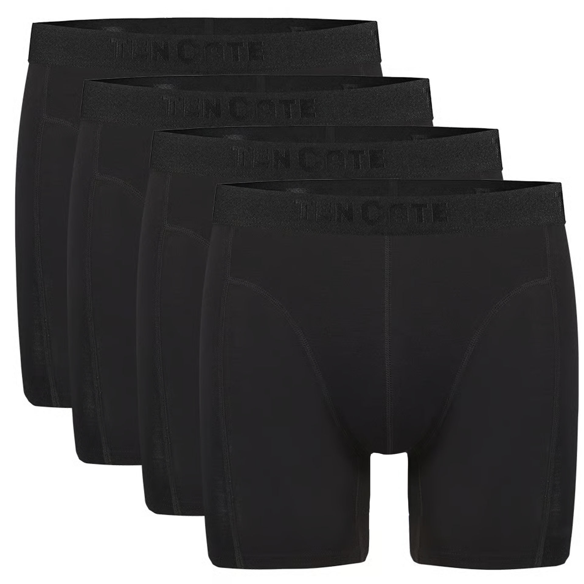 Ten Cate Bamboo boxershorts 4-pack extra lang zwart