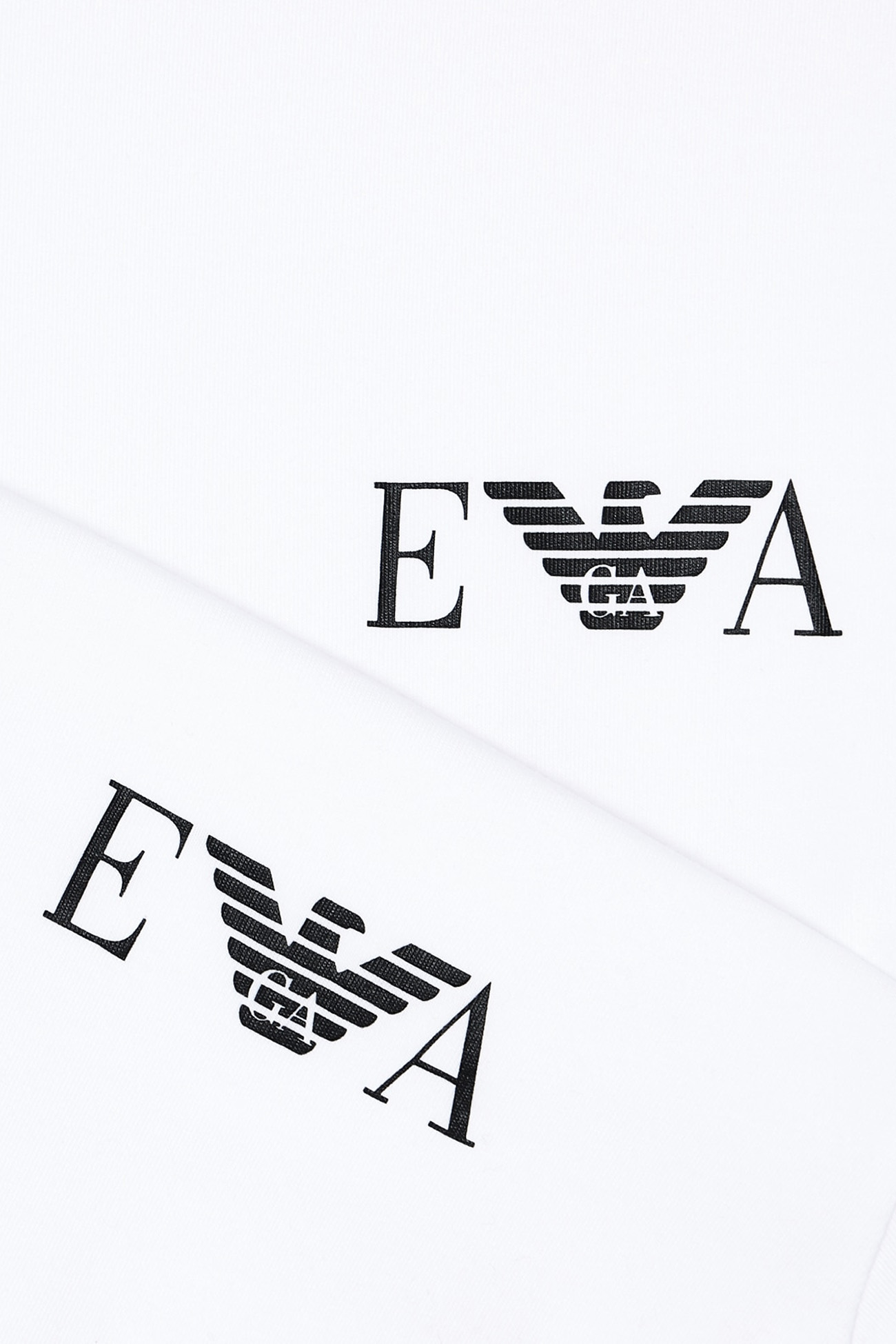 Armani T-shirts met EA logo 2-pack wit