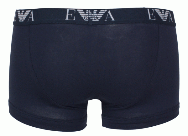 Armani boxershorts 2-pack blauw Monogram achterkant