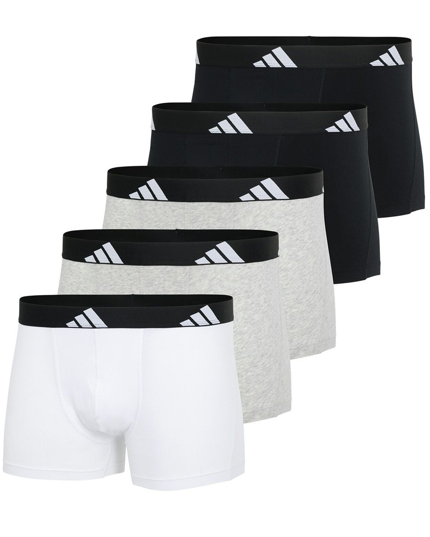 Adidas boxershorts active flex cotton 5-pack wit/grijs/zwart
