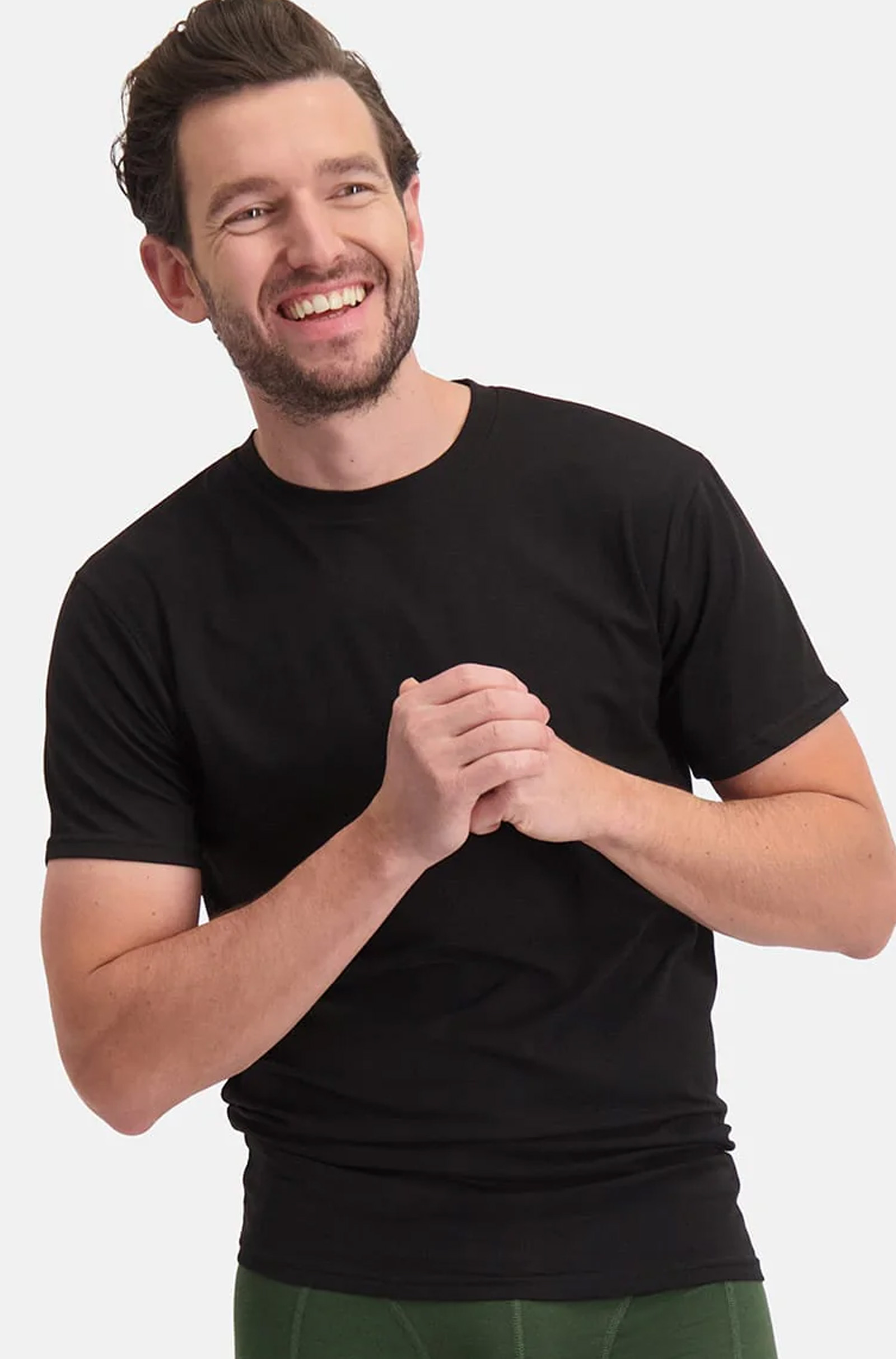 Bamboo basics T-shirts Ruben 2-pack zwart