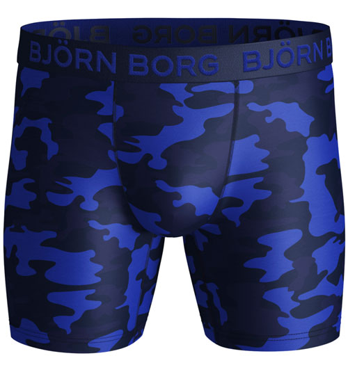 Bjorn Borg boxershort Performance camouflage blauw voorkant