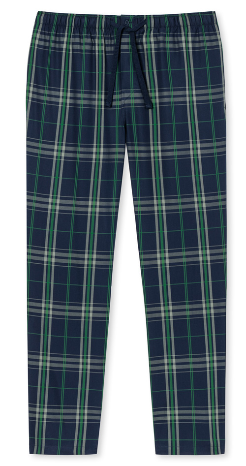 Schiesser geruite blauw pyjamabroek 