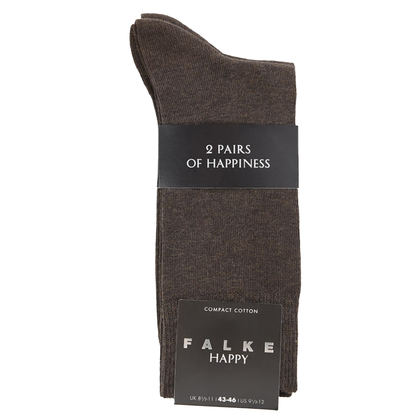 FALKE Happy sokken 2-paar bruin