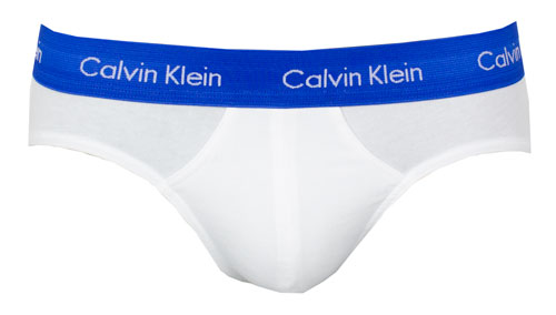 Calvin Klein slips cotton stretch 3-pack wit blauw
