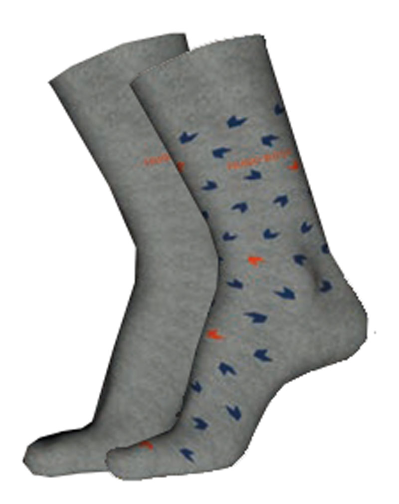 Hugo Boss sokken grijs print-effen 