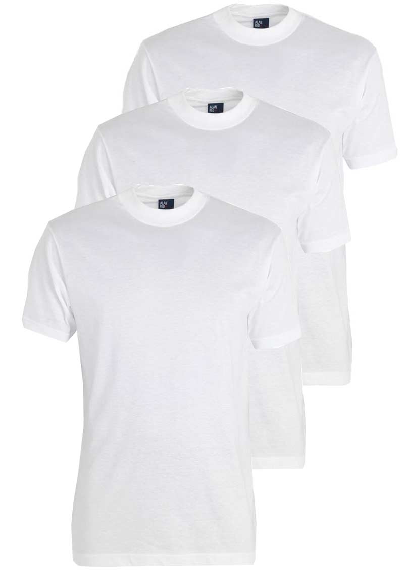 T-shirts korte mouw wit Alan Red main image 1