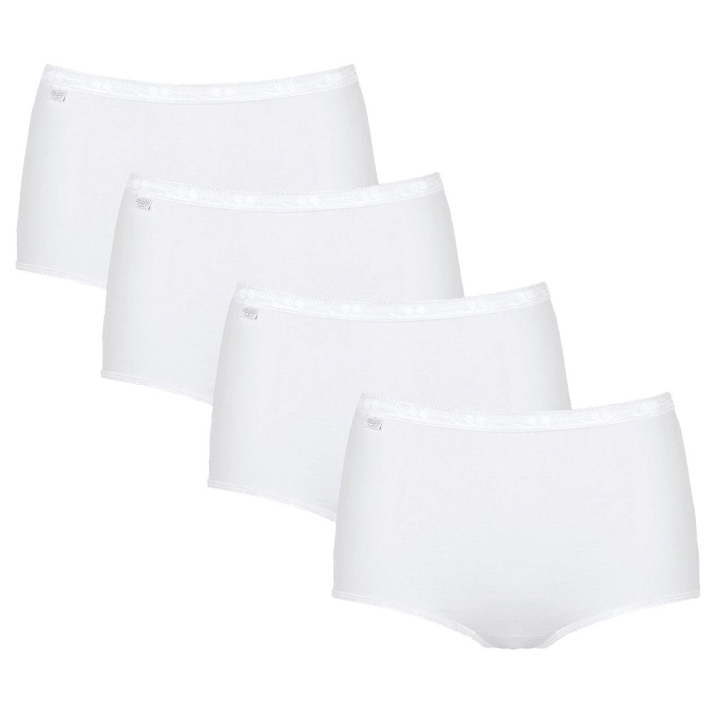 Sloggi Basic+ Maxi slip 4-pack wit | Dimenno